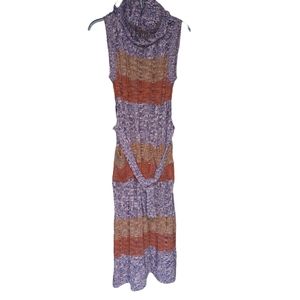 Lumiere Crochet boho cottage core 70s festival cowl neckline maxi dress sz M